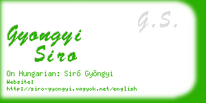gyongyi siro business card