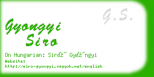 gyongyi siro business card